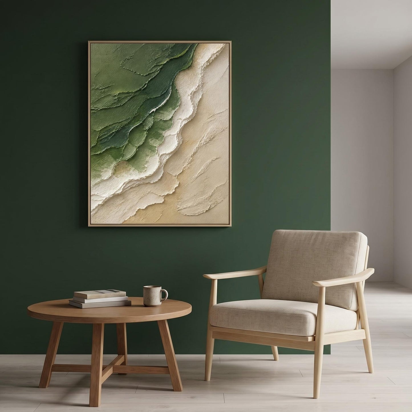 3D Textured Painting - Verdant Shoreline