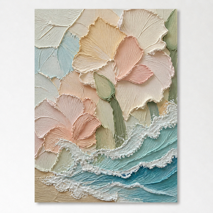 Minimalism - Pastel Floral Waves