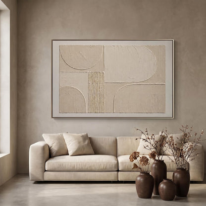 Wabi-Sabi Wall Art - Textured Arcs