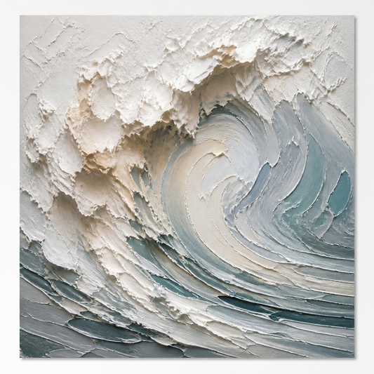 3D Textured Painting - Coastal Wave Crest