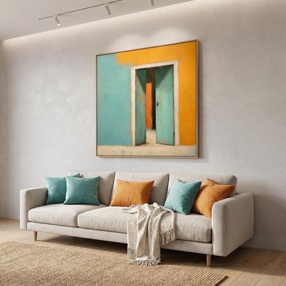 Abstract Art Painting - Minimalist Doorway Palette