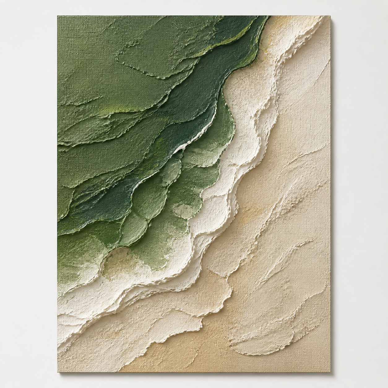 3D Textured Painting - Verdant Shoreline