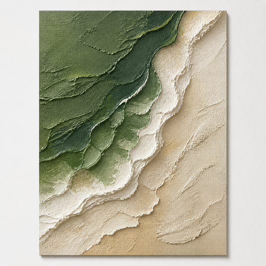 3D Textured Painting - Verdant Shoreline