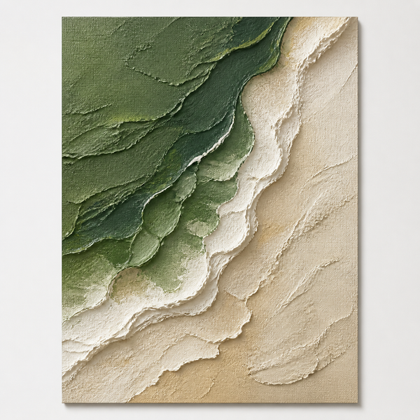 3D Textured Painting - Verdant Shoreline