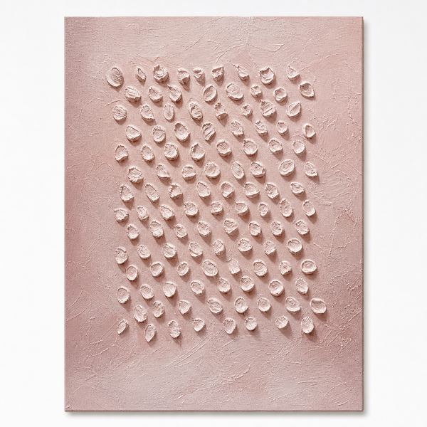 Wabi-Sabi Wall Art - Dusty Pink Textured Ripples