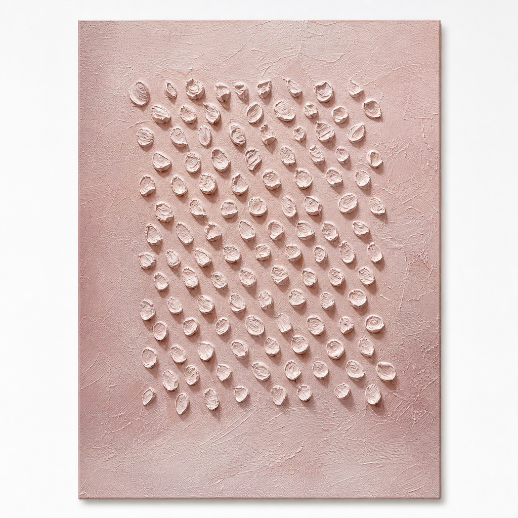 Wabi-Sabi Wall Art - Dusty Pink Textured Ripples