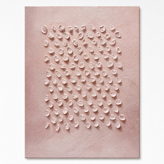 Wabi-Sabi Wall Art - Dusty Pink Textured Ripples