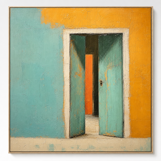 Abstract Art Painting - Minimalist Doorway Palette