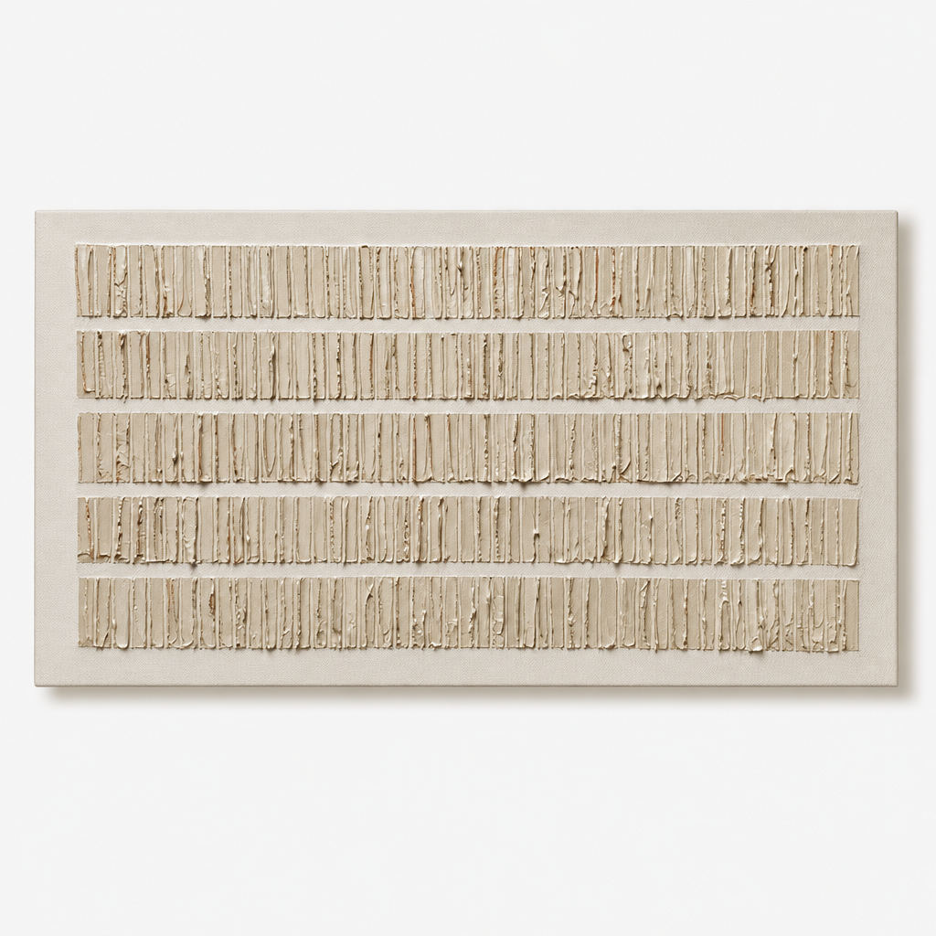 Wabi-Sabi Wall Art - Textured Linen Rows