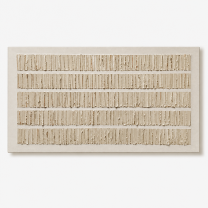 Wabi-Sabi Wall Art - Textured Linen Rows
