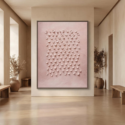 Wabi-Sabi Wall Art - Dusty Pink Textured Ripples