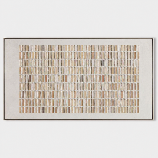 Wabi-Sabi Wall Art - Textured Grid