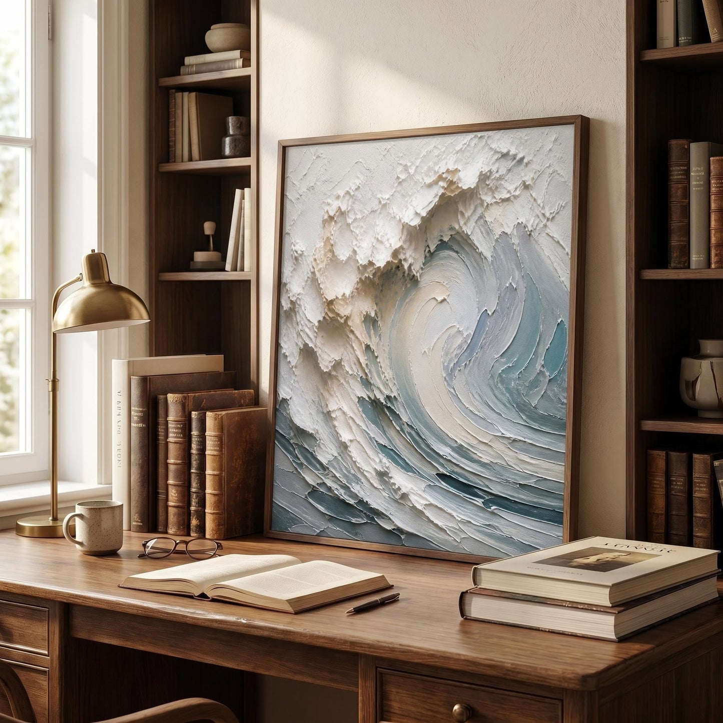 3D Textured Painting - Coastal Wave Crest
