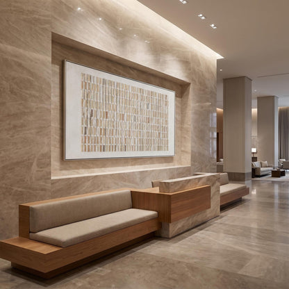 Wabi-Sabi Wall Art - Textured Grid