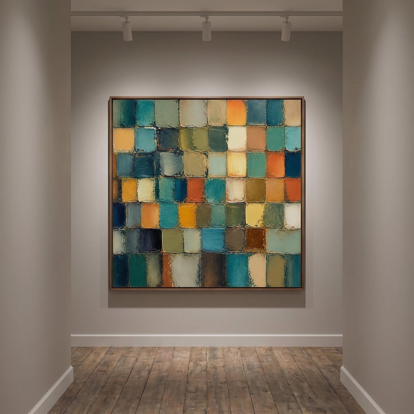 3D Textured Painting - Vintage Color Tiles