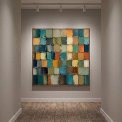 3D Textured Painting - Vintage Color Tiles
