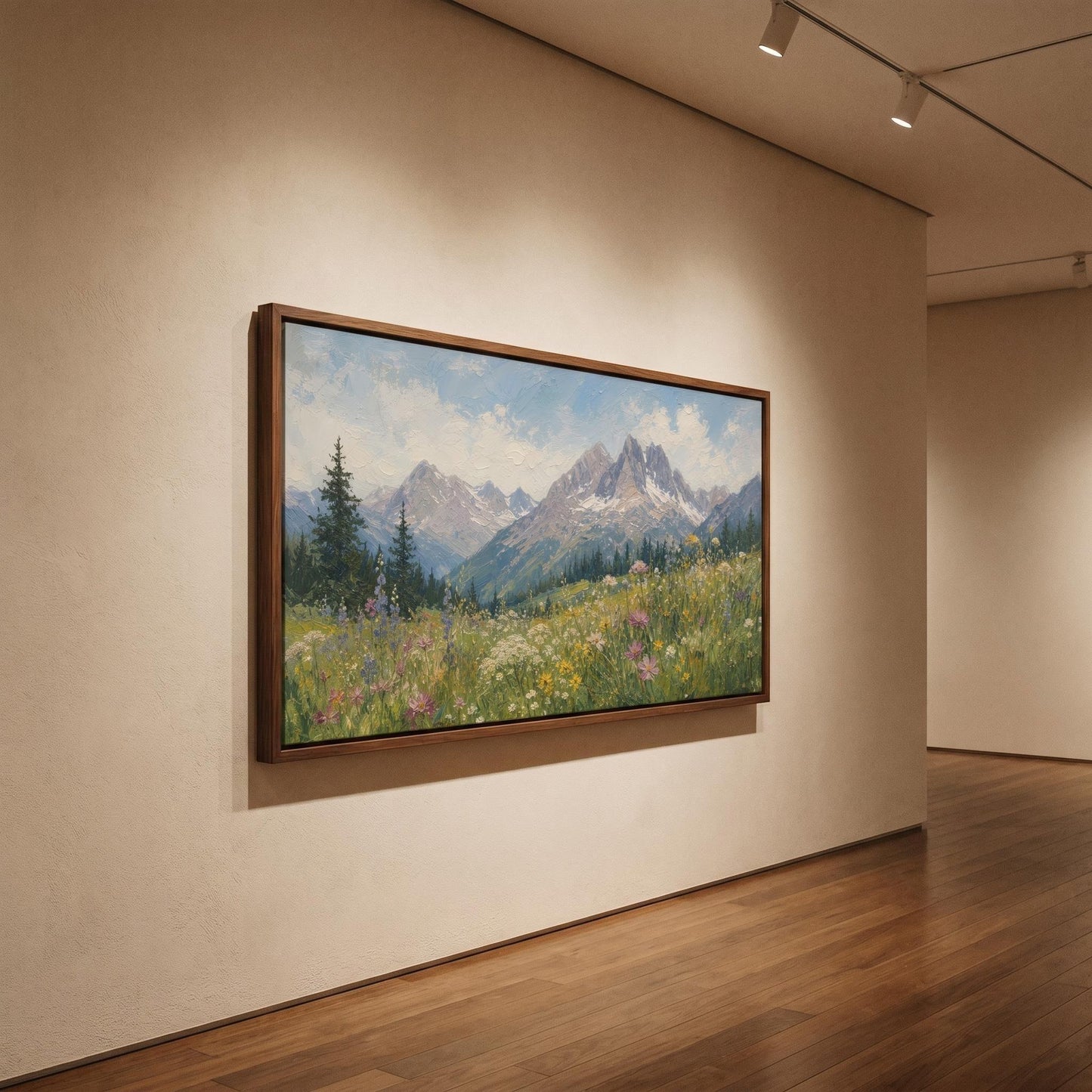 Wabi-Sabi Wall Art - Textured Mountain Meadow