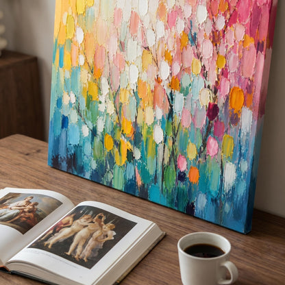 Abstract Art Painting - Petal Palette Ripples