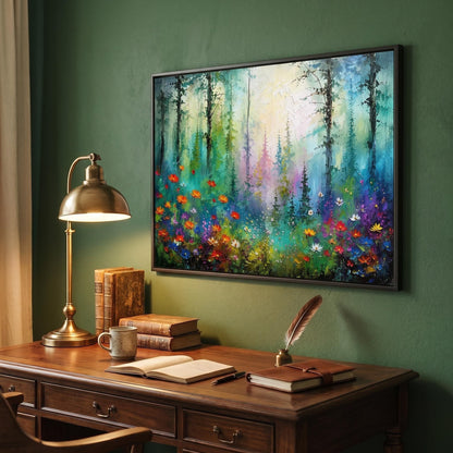 Colorful Painting - Enchanted Forest Floral