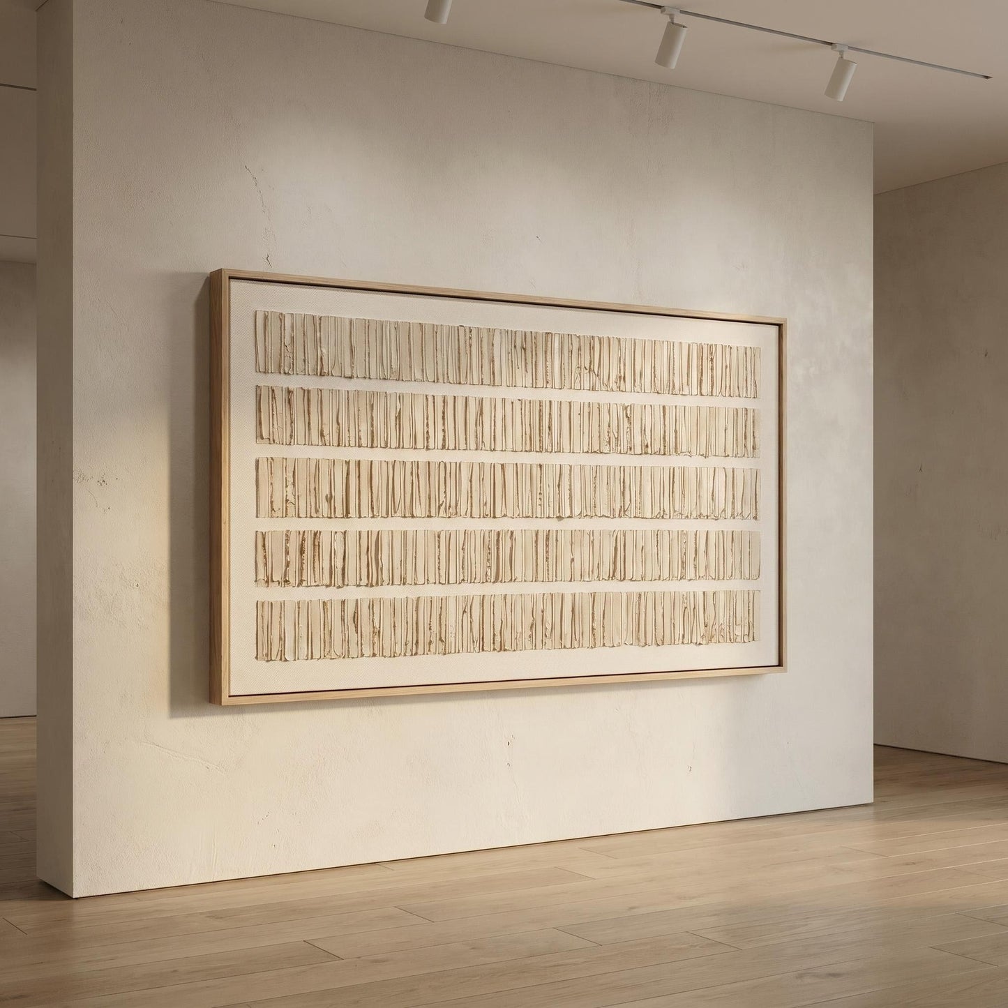 Wabi-Sabi Wall Art - Textured Linen Rows