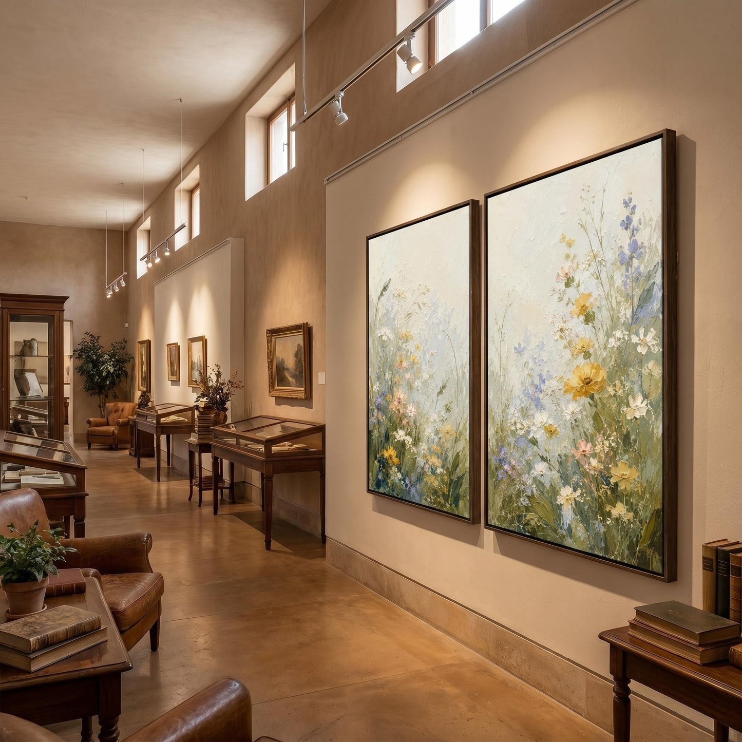 Colorful Painting - Wildflower Meadow Diptych