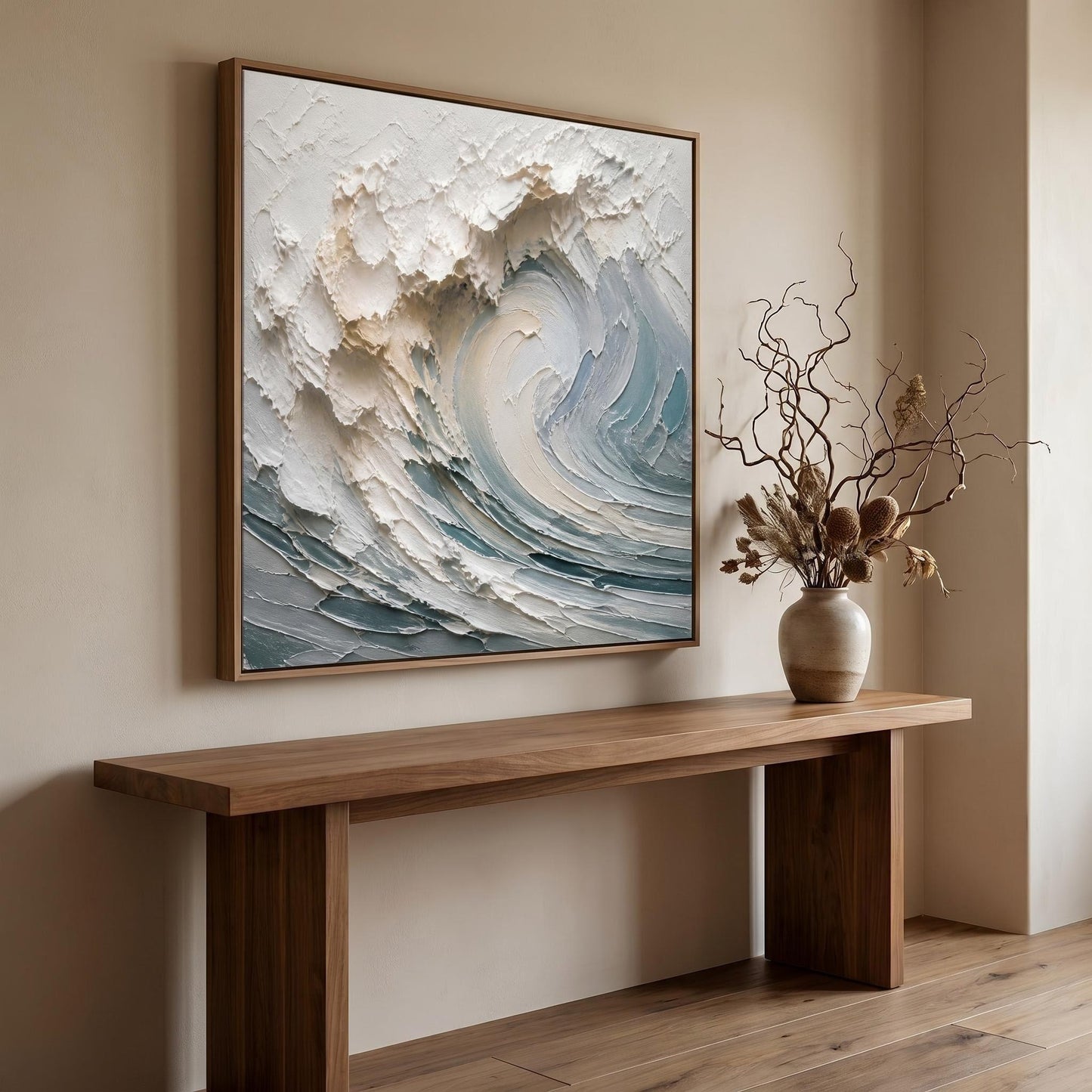 3D Textured Painting - Coastal Wave Crest