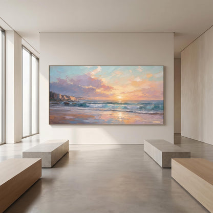 Contemporary Wall Art - Sunset Coastal Glow