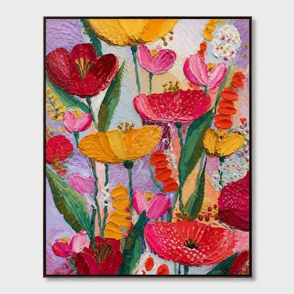 Colorful Painting - Vibrant Floral Bouquet