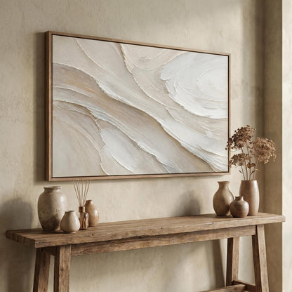 Wabi-Sabi Wall Art - Earthy Textured Tides