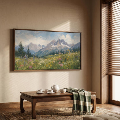 Wabi-Sabi Wall Art - Textured Mountain Meadow
