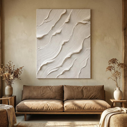 Wabi-Sabi Wall Art - White Flow