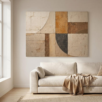 Wabi-Sabi Wall Art - Geometric Patina