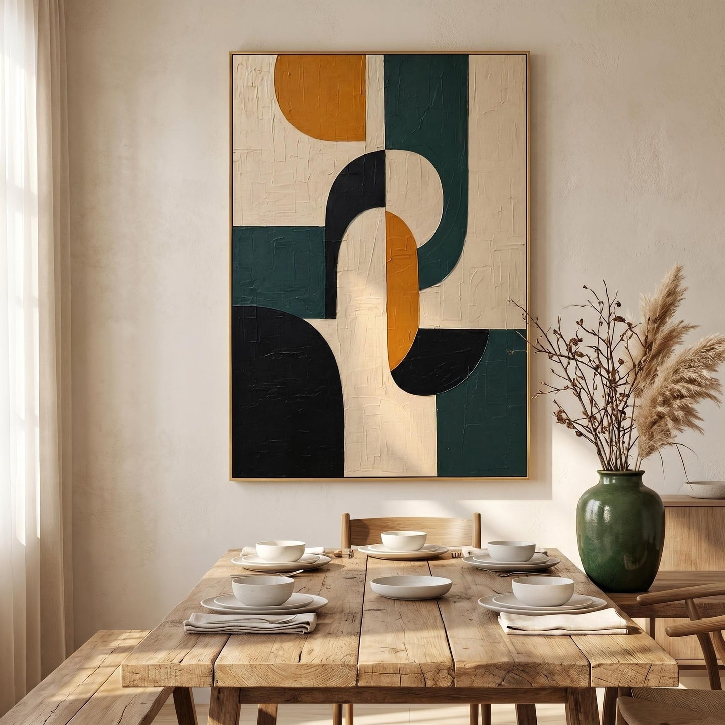 Abstract Art Painting - Geometric Echo