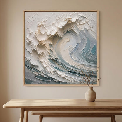 3D Textured Painting - Coastal Wave Crest
