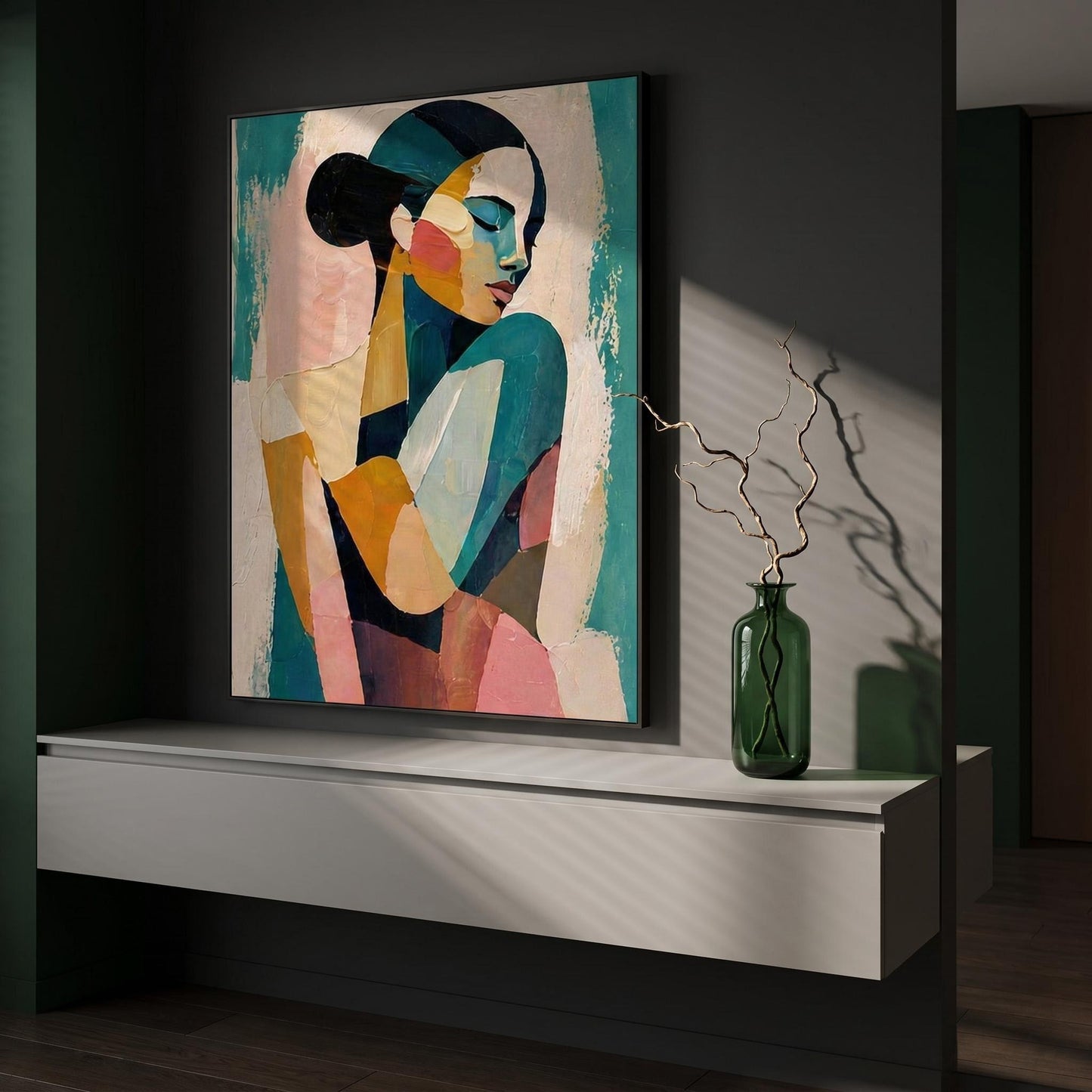 Abstract Art Painting - Serene Figure
