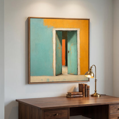 Abstract Art Painting - Minimalist Doorway Palette