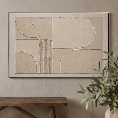 Wabi-Sabi Wall Art - Textured Arcs