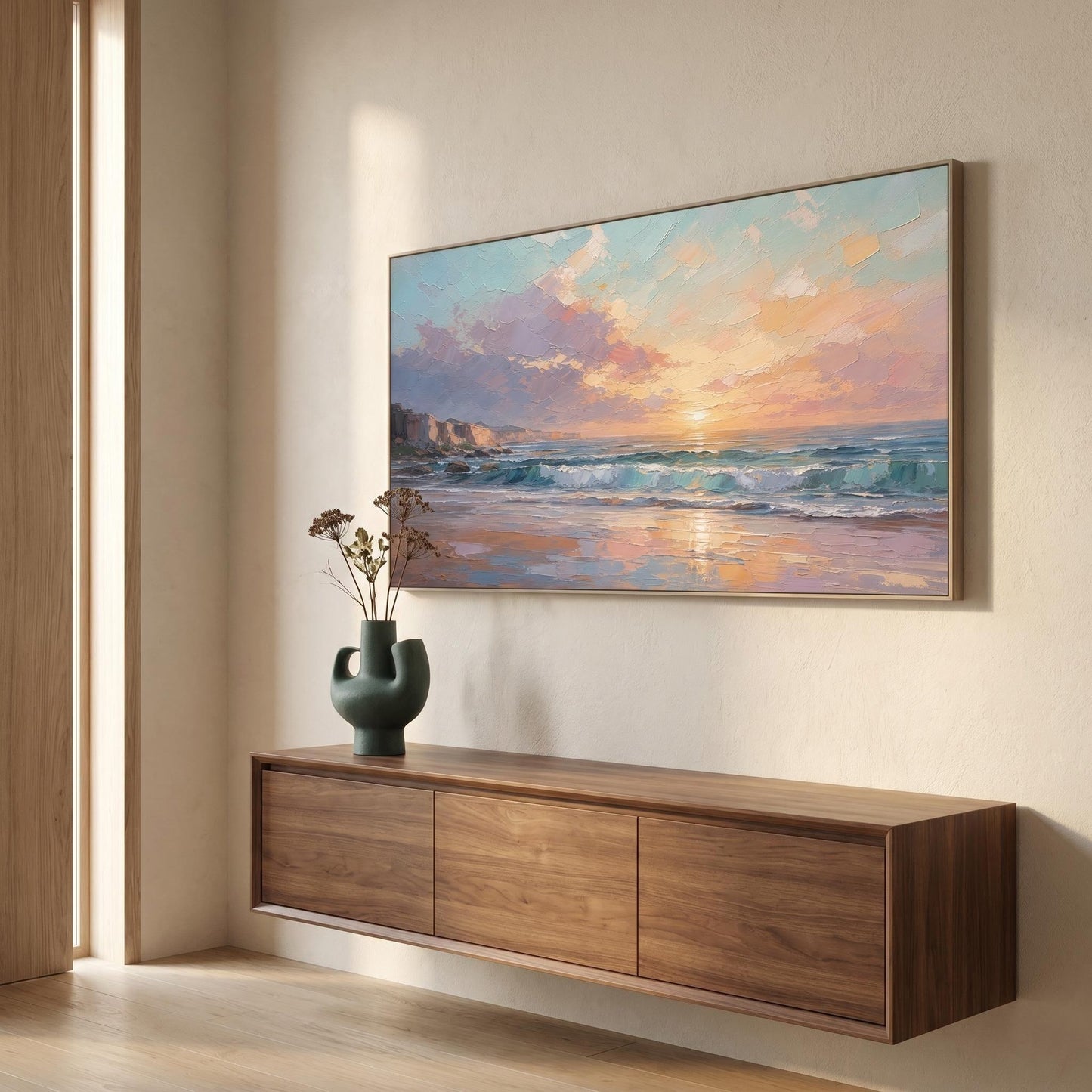 Contemporary Wall Art - Sunset Coastal Glow