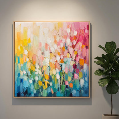 Abstract Art Painting - Petal Palette Ripples