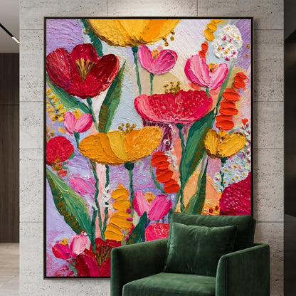 Colorful Painting - Vibrant Floral Bouquet