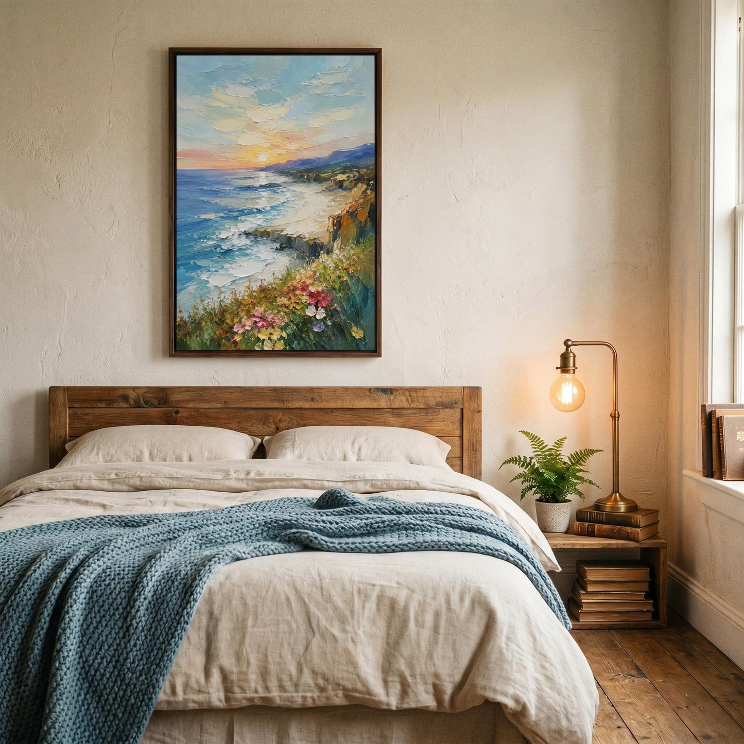 3D Textured Painting - Coastal Sunset Bluff