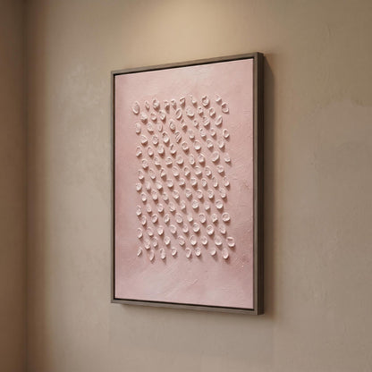 Wabi-Sabi Wall Art - Dusty Pink Textured Ripples