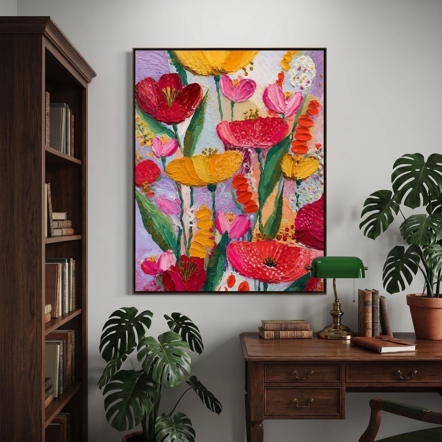 Colorful Painting - Vibrant Floral Bouquet