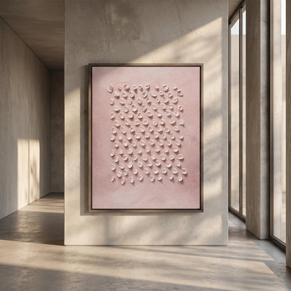 Wabi-Sabi Wall Art - Dusty Pink Textured Ripples
