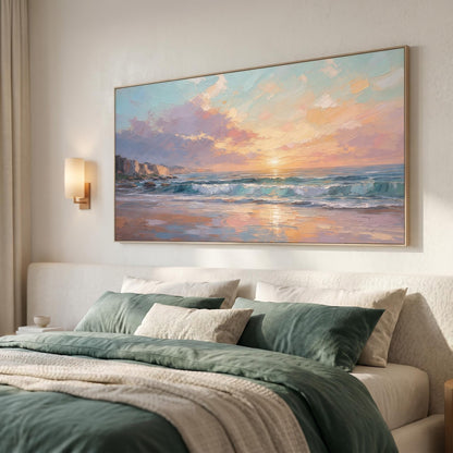 Contemporary Wall Art - Sunset Coastal Glow