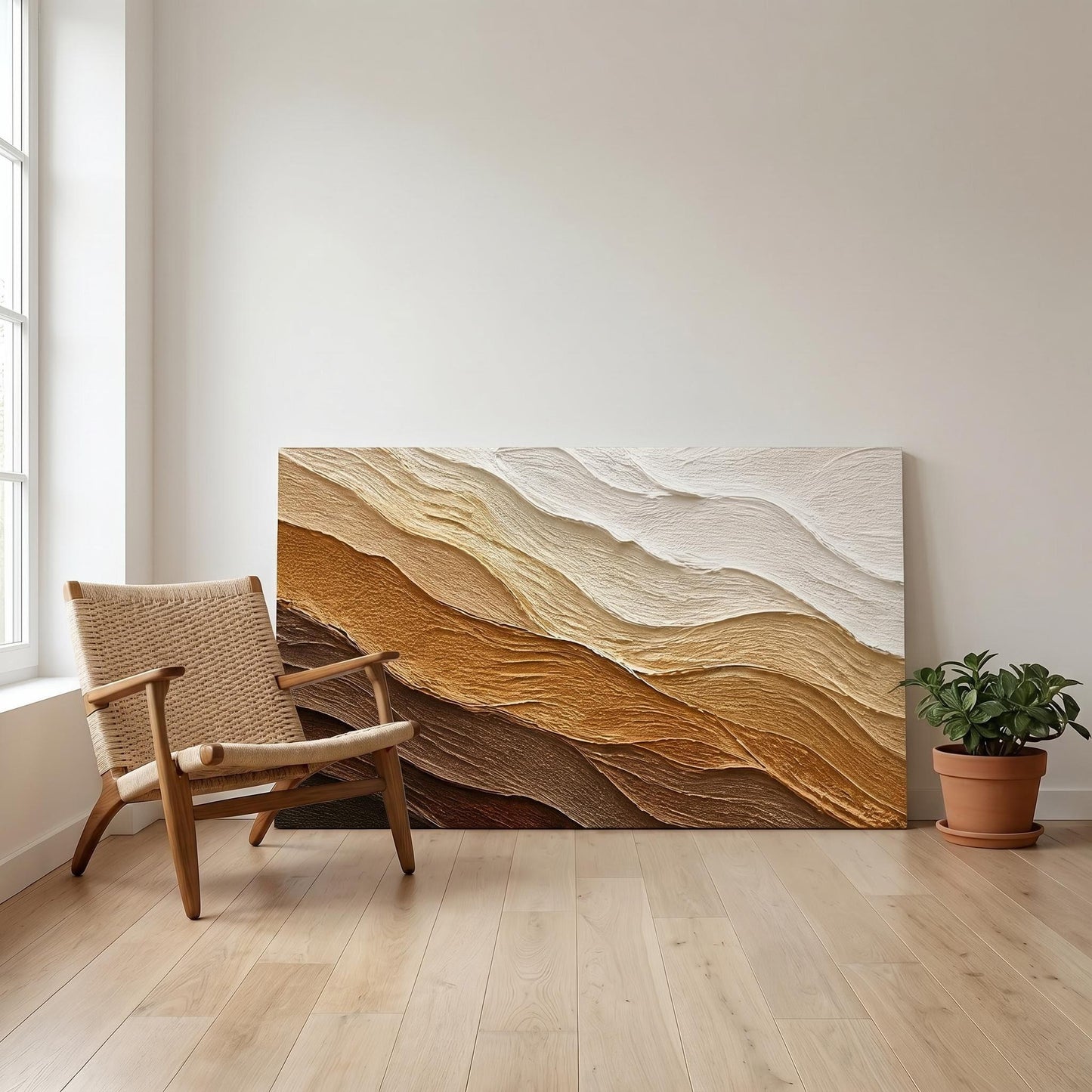 Wabi-Sabi Wall Art - Earthy Waves