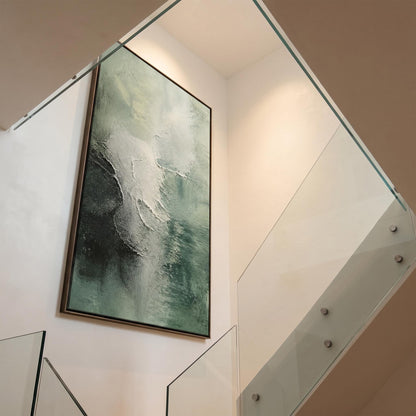 3D Textured Painting - Sage Green Mist