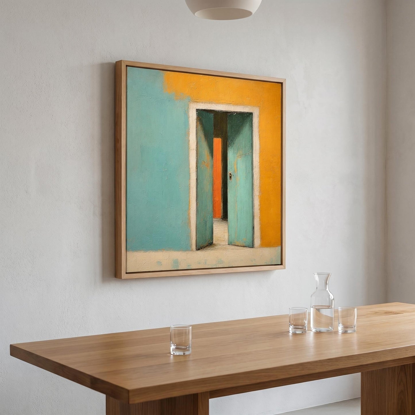 Abstract Art Painting - Minimalist Doorway Palette
