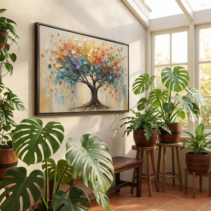 3D Textured Painting - Rainbow Tree of Life