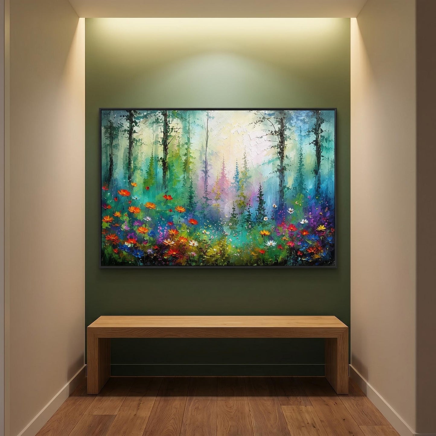 Colorful Painting - Enchanted Forest Floral